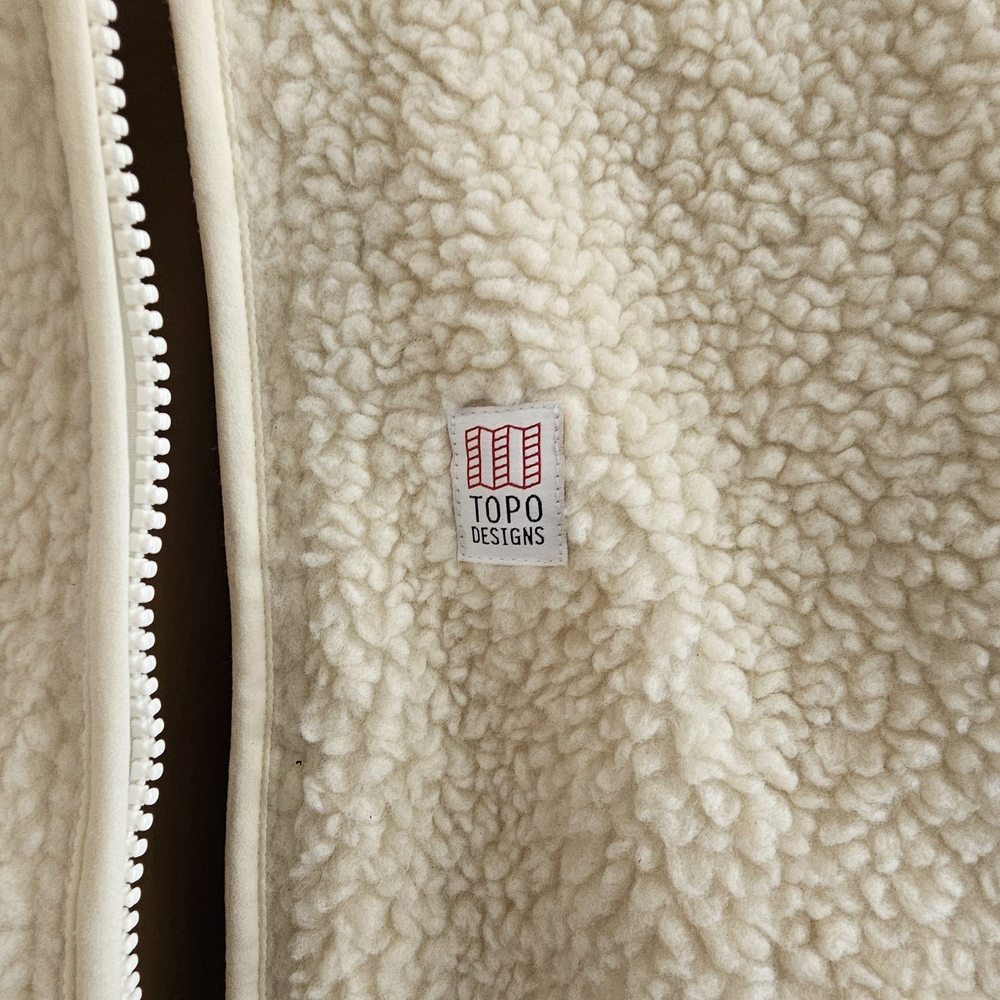 Topo Designs Cream FLEECE Puffer Jacket - Picture 4 of 5